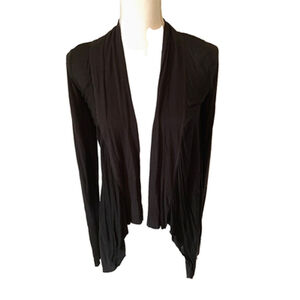 Bailey 44 Black Open Front Mesh Panels Cardigan Sz XS